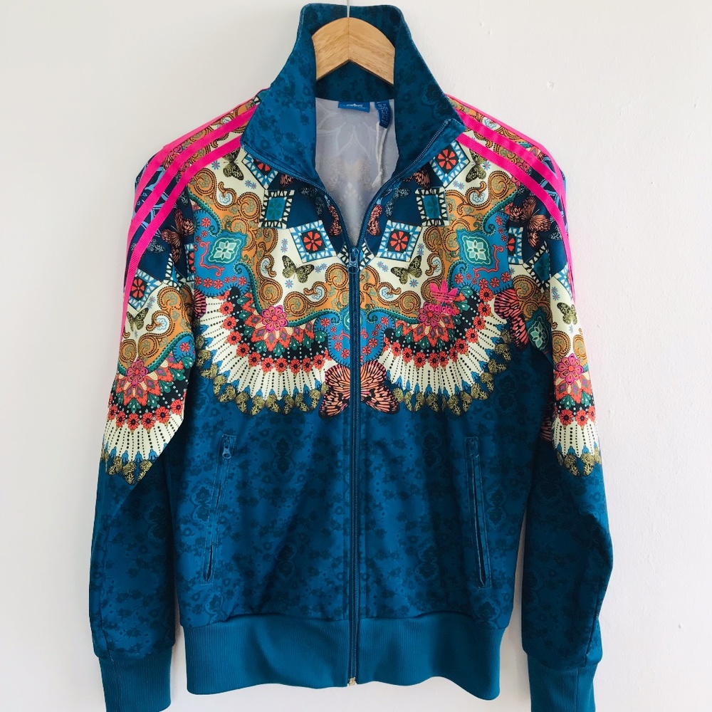 ADIDAS Women's Butterfly Mosaic Print Track Jacket (US Large)
